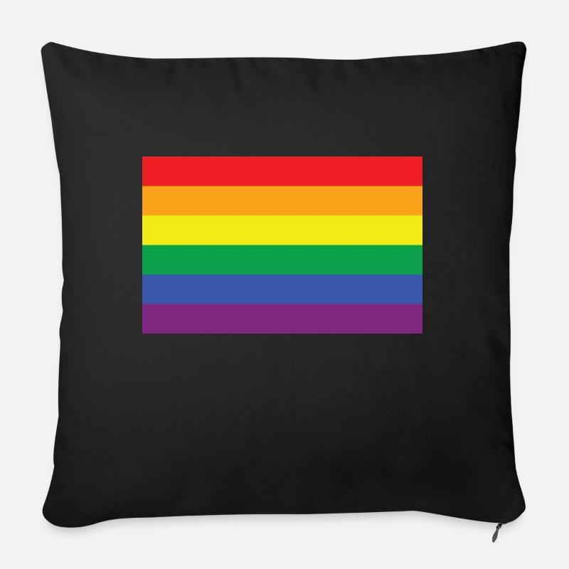Regenbogen - Sofakissen mit Füllung 45 x 45 cm - Schwarz