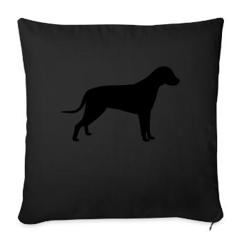 dog silhouette printdesign - Sofakissen mit Füllung 45 x 45 cm - Schwarz - Vorne