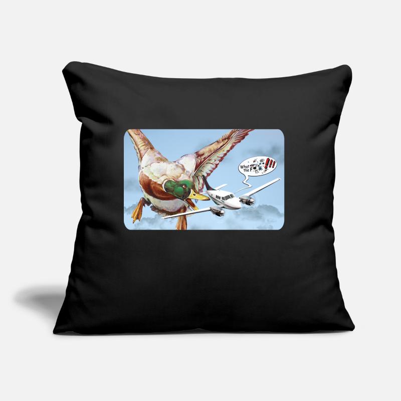 Duck Attack (version with speech bubble) Sofa pillow with filling 45cm x 45cm