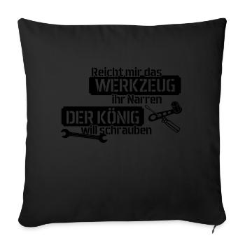 Reicht mir das Werkzeug DDR - Sofakissen mit Füllung 45 x 45 cm - Schwarz - Vorne
