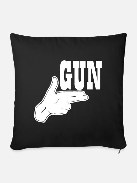 Gun - Sofakissen mit Füllung 45 x 45 cm - Schwarz