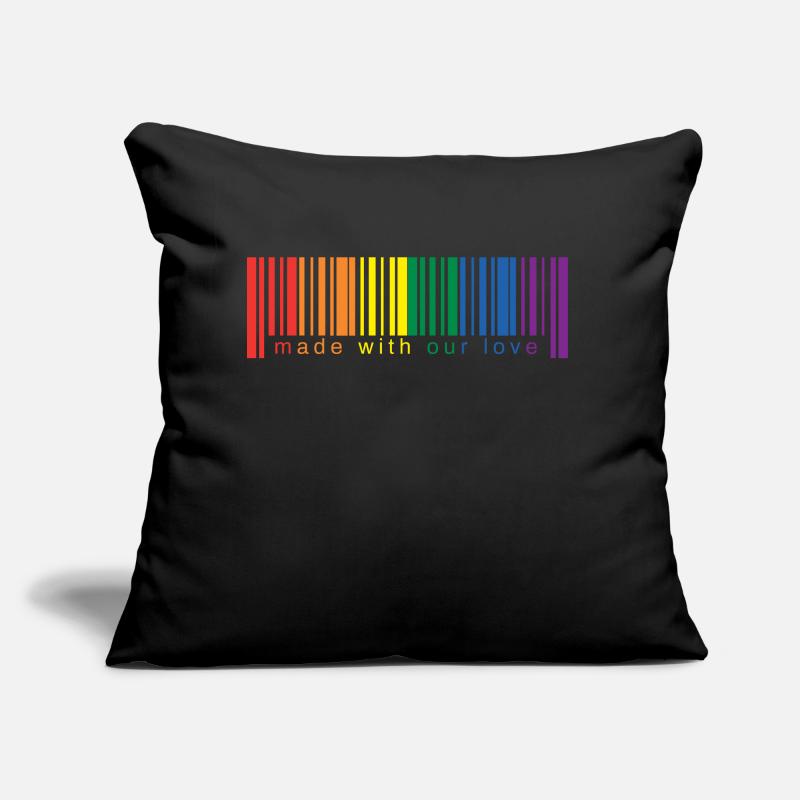 Code-Barres lgbt Coussin et housse de 45 x 45 cm
