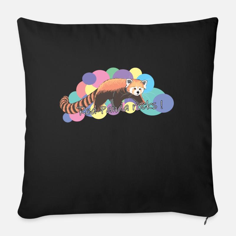 Kleiner Panda - Sofakissen mit Füllung 45 x 45 cm - Schwarz