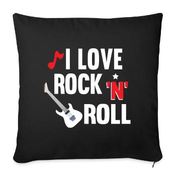 I Love Rock‘N‘Roll - Sofakissen mit Füllung 45 x 45 cm - Schwarz - Vorne