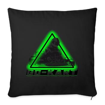 Go Kart - Sofa pillow with filling 45cm x 45cm - black - Front