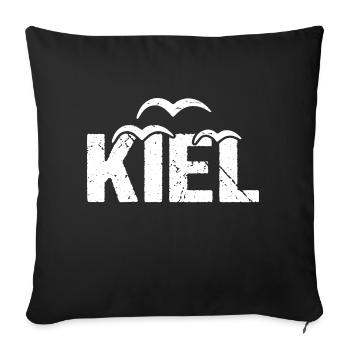 Kiel Möwe Hansestadt Kiel - Sofakissen mit Füllung 45 x 45 cm - Schwarz - Vorne