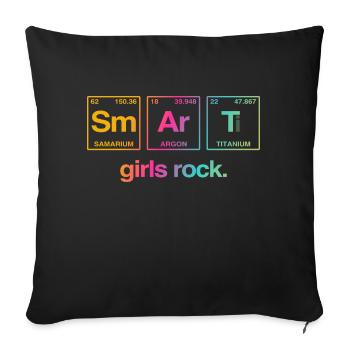 SMART GIRLS ROCK - Système Perdiode Elements - Coussin et housse de 45 x 45 cm - noir - Devant