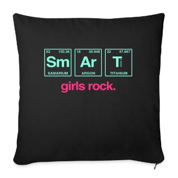 SMART GIRLS ROCK - Système Perdiode Elements - Coussin et housse de 45 x 45 cm - noir - Devant