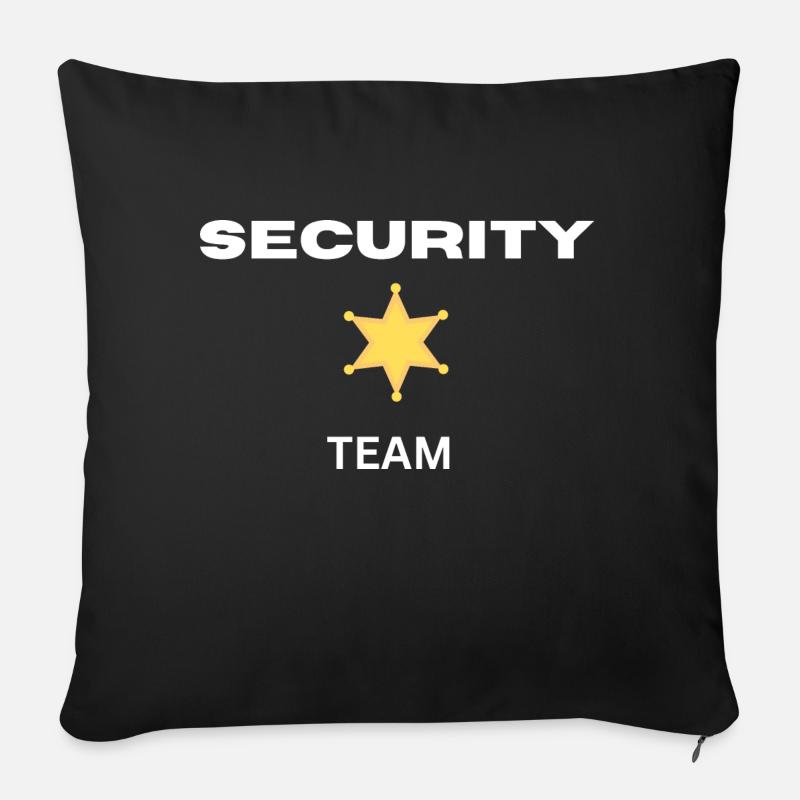 security 2 - Sofakissen mit Füllung 45 x 45 cm - Schwarz