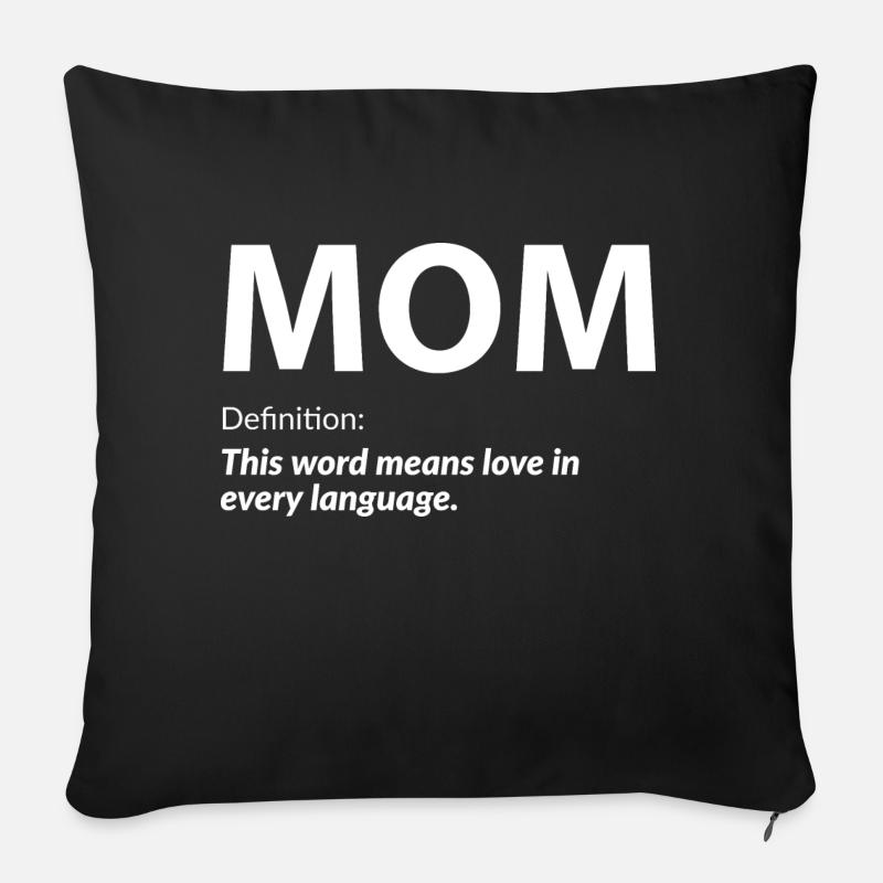 Mama Definition Spruch Liebe Englisch - Sofakissen mit Füllung 45 x 45 cm - Schwarz
