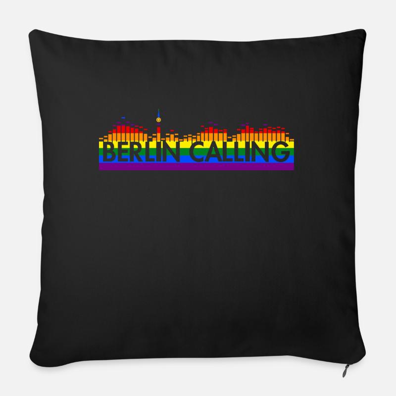 Berlin Calling Pride - Sofakissen mit Füllung 45 x 45 cm - Schwarz