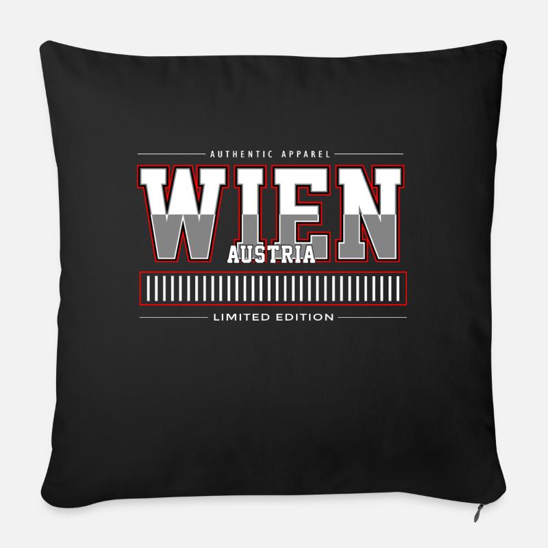Vienne - Coussin et housse de 45 x 45 cm - noir