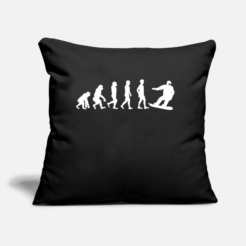 Evolution snowboarder Coussin et housse de 45 x 45 cm