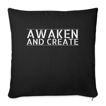 present present idea spiritual awakening happy - Sofa pillow with filling 45cm x 45cm - black - Front