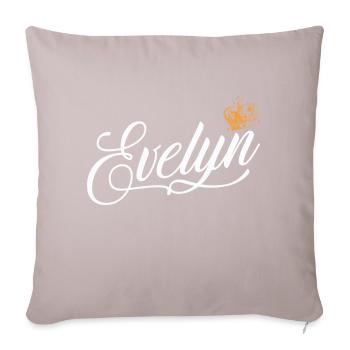 Evelyn Custom Name for Women Kids Toddlers - - Sofa pillow with filling 45cm x 45cm - light taupe - Front