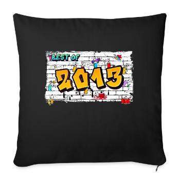 Rebel Roots 2013 Graffiti – 12 Years of Urban Edge - Sofa pillow with filling 45cm x 45cm - black - Front