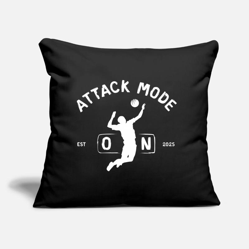 Attack Mode on - Volleyball Player Attacks Sofa pillow with filling 45cm x 45cm
