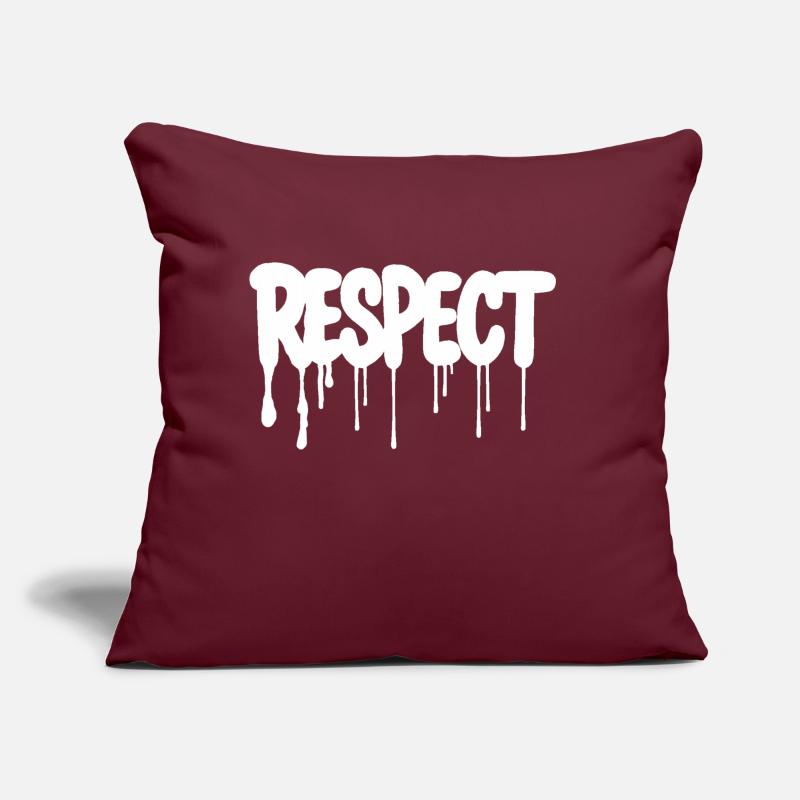 RESPECT Conception de graffitis Coussin et housse de 45 x 45 cm