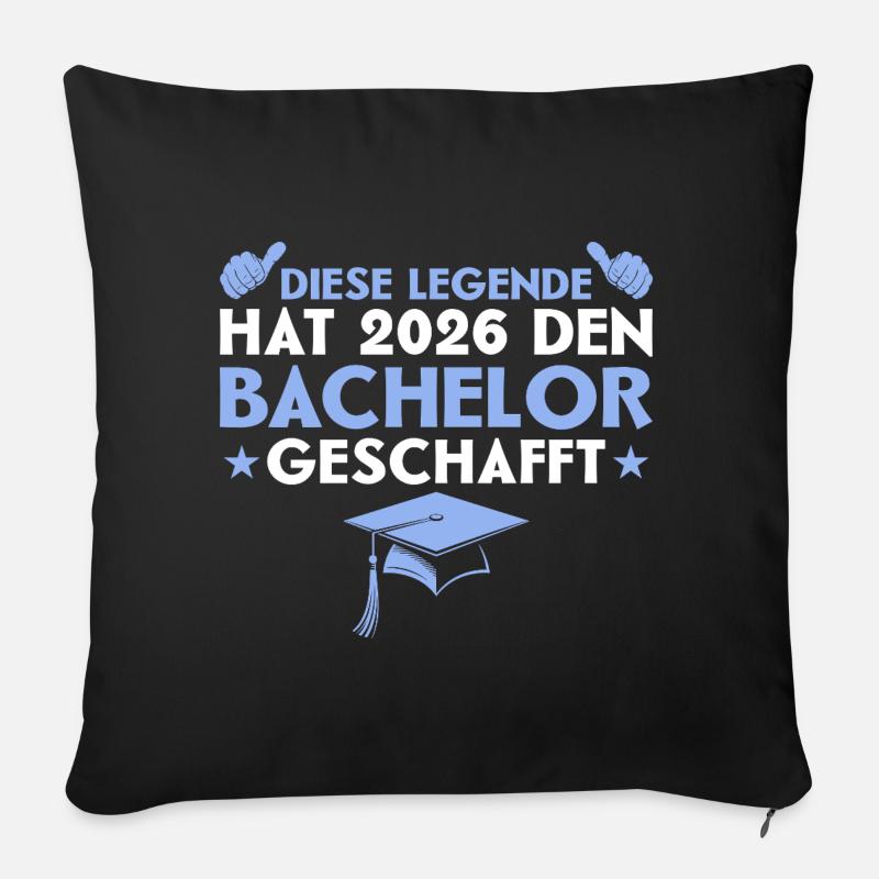 Bestandene Bachelorprüfung 2026 Bachelor Abschluss - Sofakissen mit Füllung 45 x 45 cm - Schwarz