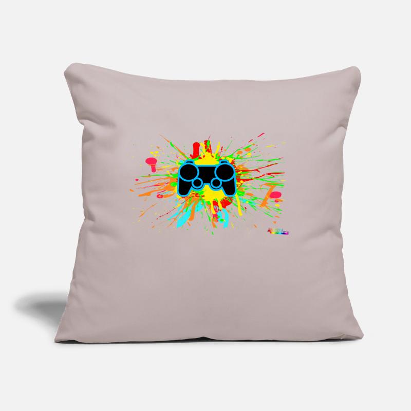 Controller-Splatter-Gamer Sofakissen mit Füllung 45 x 45 cm