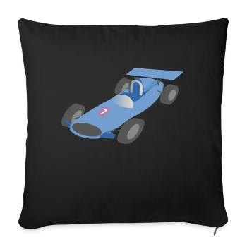 voiture de course - Coussin et housse de 45 x 45 cm - noir - Devant
