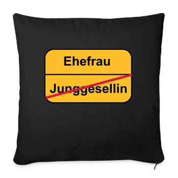 Enterrement de vie de jeune fille - Coussin et housse de 45 x 45 cm - noir - Devant