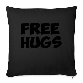 free hugs citation humour fun câlin - Coussin et housse de 45 x 45 cm - noir - Devant