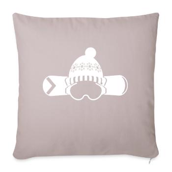 Snowboard Snowboarder - Coussin et housse de 45 x 45 cm - taupe clair - Devant