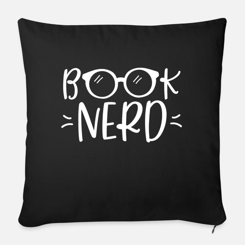 Booknerd - Sofakissen mit Füllung 45 x 45 cm - Schwarz