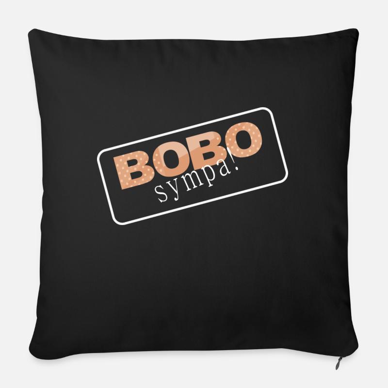 Schöner Bobo - Sofakissen mit Füllung 45 x 45 cm - Schwarz