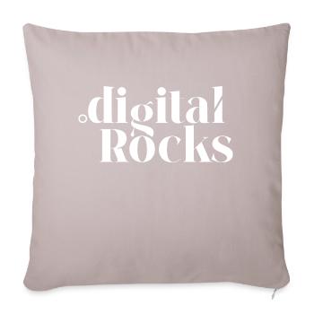 Digital Rocks Blanc - Coussin et housse de 45 x 45 cm - taupe clair - Devant