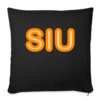 Youth speech - Siu - orange - Sofa pillow with filling 45cm x 45cm - black - Front