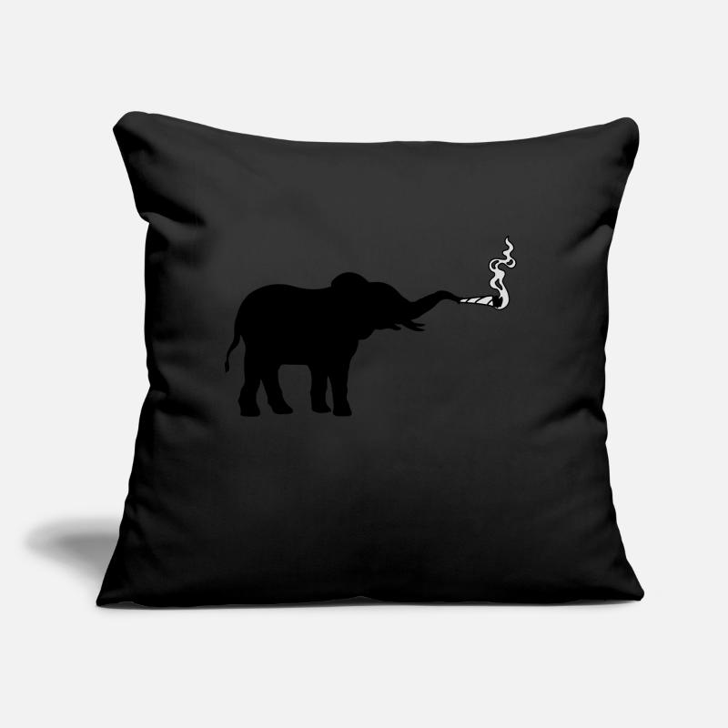 Fumer l’herbe à joint d’éléphant Coussin et housse de 45 x 45 cm