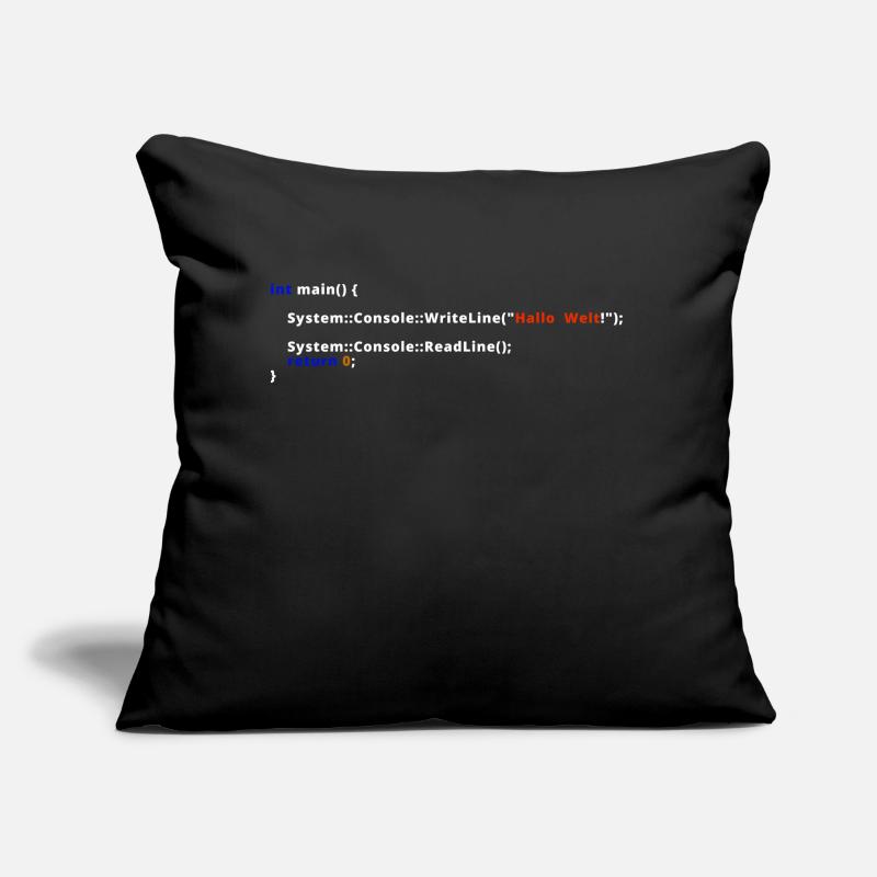Programmierer Admin IT Code Nerd Hallo Welt EDV Sofakissen mit Füllung 45 x 45 cm