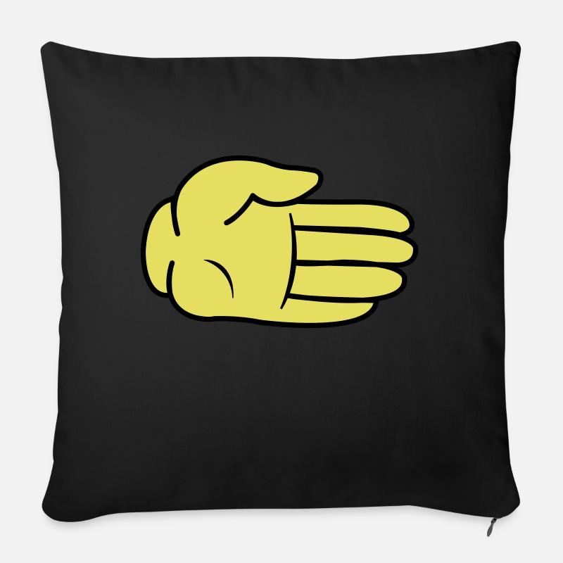 Hand Comic - Sofakissen mit Füllung 45 x 45 cm - Schwarz