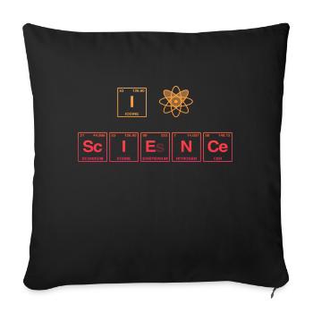 I LOVE SCIENCE - Elemente Perdiodensystem - Sofakissen mit Füllung 45 x 45 cm - Schwarz - Vorne
