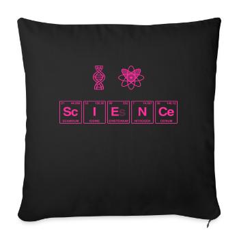I LOVE SCIENCE - Elemente Perdiodensystem - Sofakissen mit Füllung 45 x 45 cm - Schwarz - Vorne