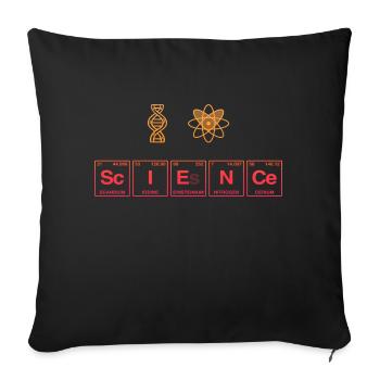 I LOVE SCIENCE - Research Symbols - Sofa pillow with filling 45cm x 45cm - black - Front