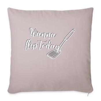 Vous voulez retourner aujourd’hui - Coussin et housse de 45 x 45 cm - taupe clair - Devant
