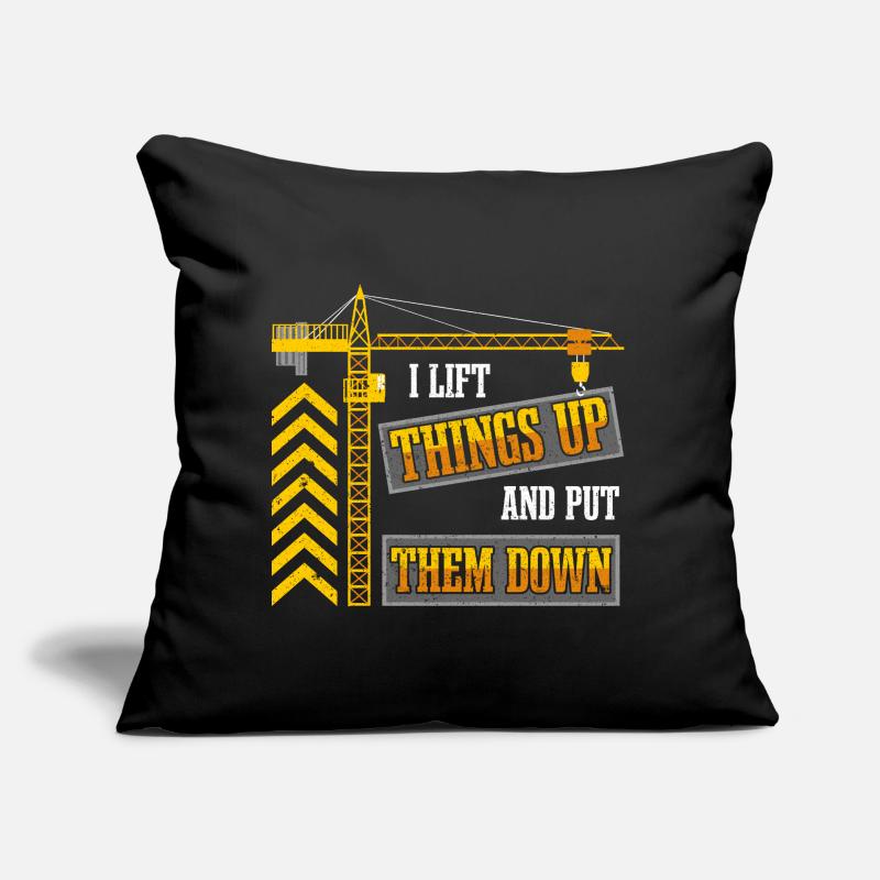 Crane Operator Construction Sofa pillow with filling 45cm x 45cm