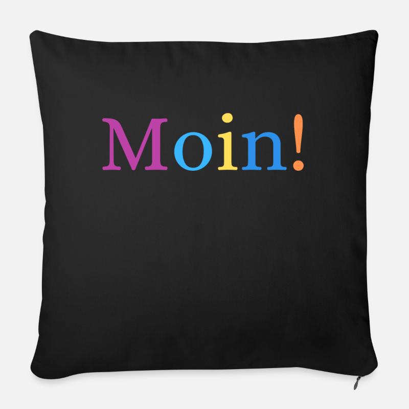 Moin! - Sofakissen mit Füllung 45 x 45 cm - Schwarz