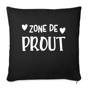 zone de prout - Coussin et housse de 45 x 45 cm - noir - Devant