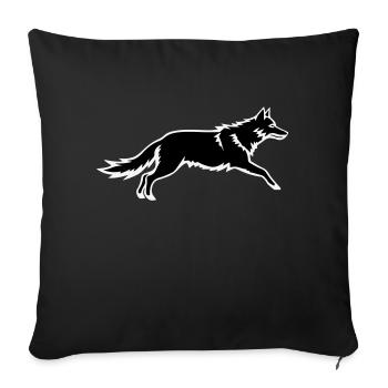 Anmutige Verfolgung - Sofakissen mit Füllung 45 x 45 cm - Schwarz - Vorne