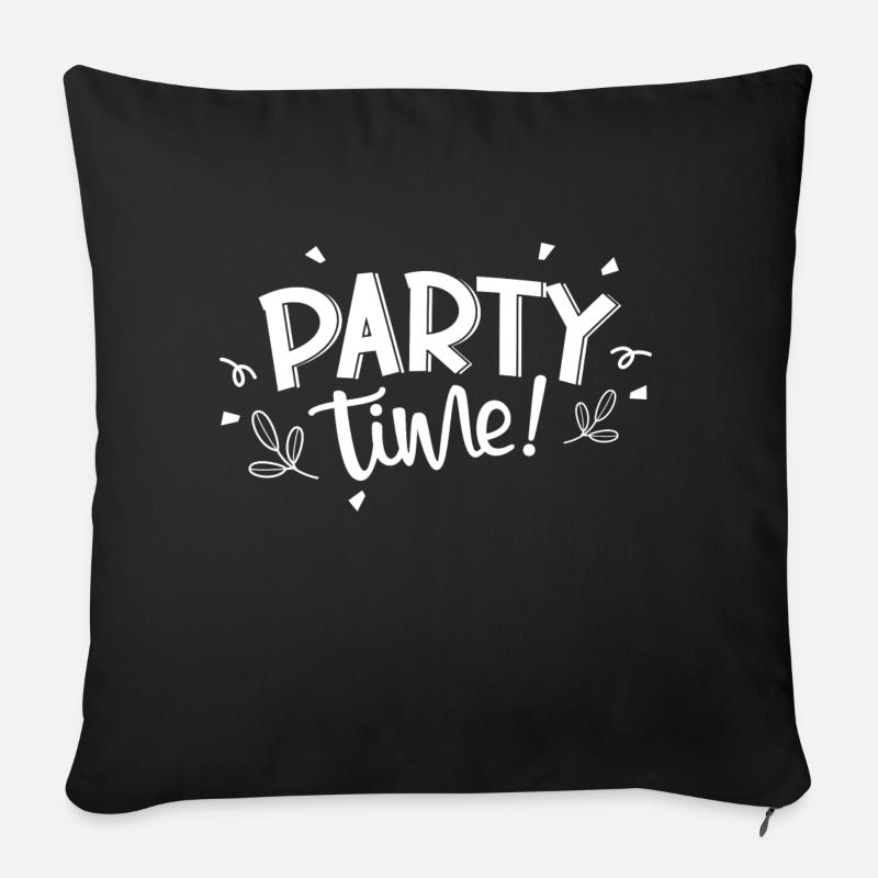 Party Time - Sofakissen mit Füllung 45 x 45 cm - Schwarz