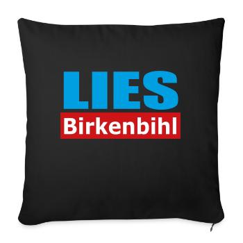 Lies Birkenbihl - Sofakissen mit Füllung 45 x 45 cm - Schwarz - Vorne