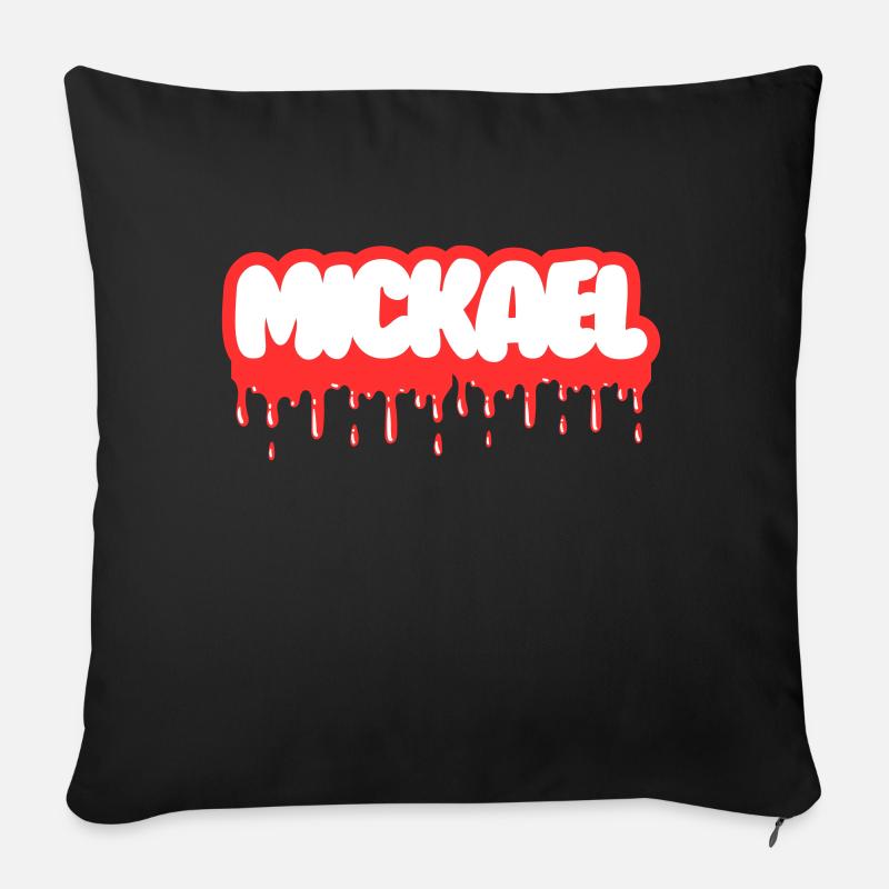 mickael - Coussin et housse de 45 x 45 cm - noir