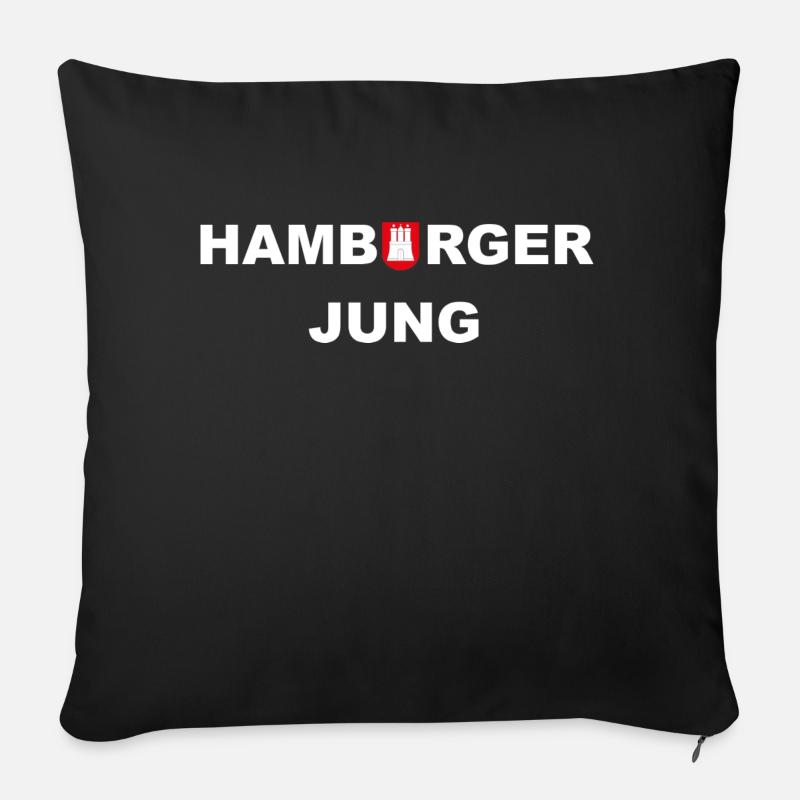 Hamburger Jung - Sofakissen mit Füllung 45 x 45 cm - Schwarz
