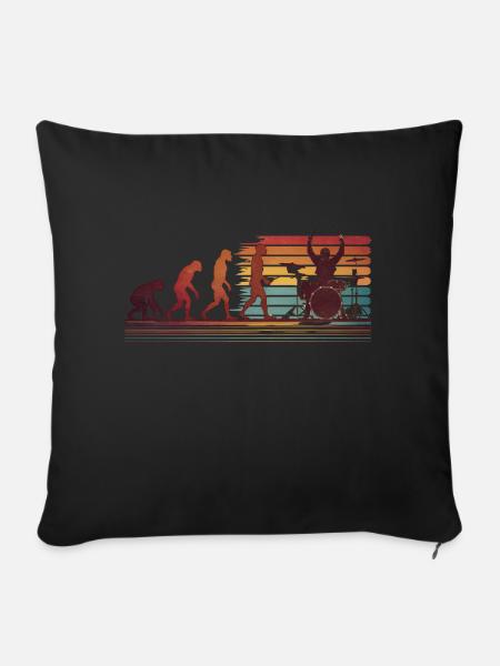 Batteur Evolution Trommeln - Sofakissen mit Füllung 45 x 45 cm - Schwarz
