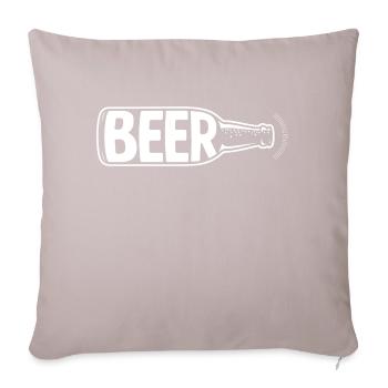 Beer - Funny Beer Logo Tshirt - Sofa pillow with filling 45cm x 45cm - light taupe - Front