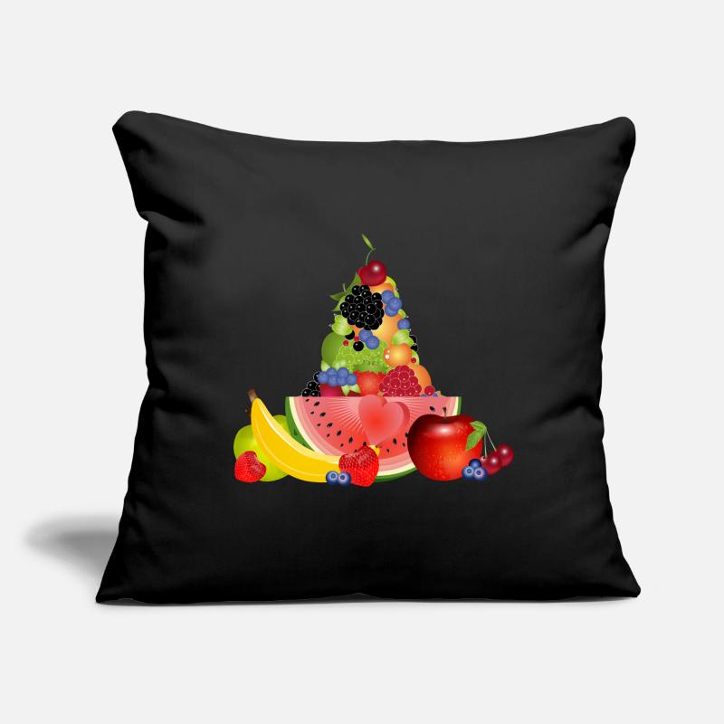 pyramide de fruits colorée avec pastèque Coussin et housse de 45 x 45 cm